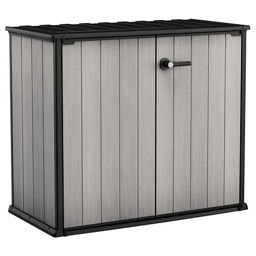 Box Armadio Portattrezzi da esterno PATIO-STORE in resina 139,5x77x120h - 1000 LT grigio