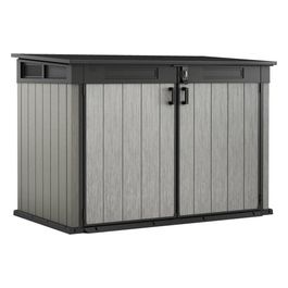 Grande Store Armadio Portattrezzi da Esterno in Resina 190,5x109x132,5h con Capacità di 2020 Litri in Colore Grigio
