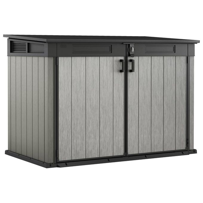 KETER Grande Store Armadio Portattrezzi da Esterno in Resina 190,5x109x132,5h con Capacita' di 2020 Litri in Colore Grigio