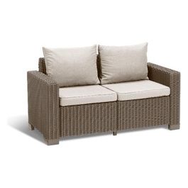 California Sofa 2 Posti Con Cuscini Cappuccino       