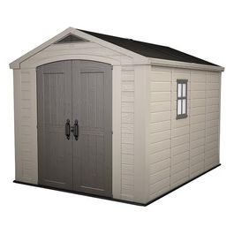 Casetta da Giardino Box Portattrezzi da esterno FACTOR 8X11 in resina 256,5x331,5x243h beige