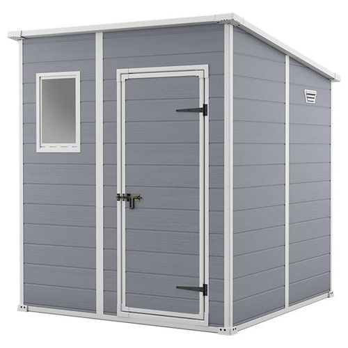 Casetta da Giardino Box Portattrezzi da esterno MANOR PENT 6X6 in resina 183,5x185x200,5h grigio