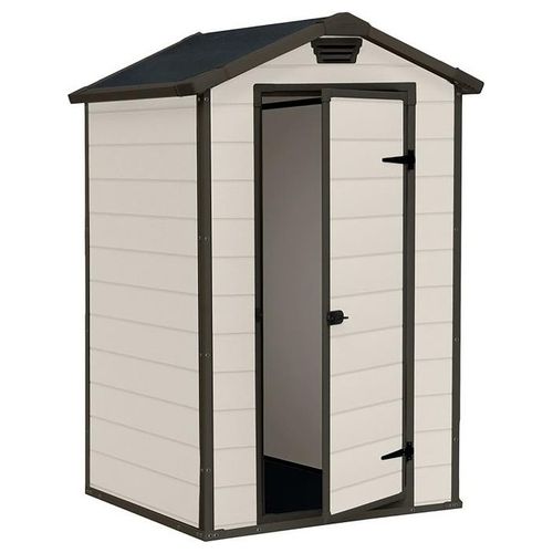Casetta da Giardino Box Portattrezzi da esterno MANOR 4X3 in resina 128x94x196h beige