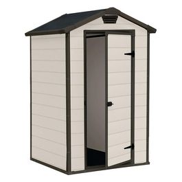 Casetta da Giardino Box Portattrezzi da esterno MANOR 4X3 in resina 128x94x196h beige