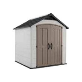 Casetta da Giardino Box Portattrezzi da esterno MONFORT 757 in resina 228x223x252h grigio marrone