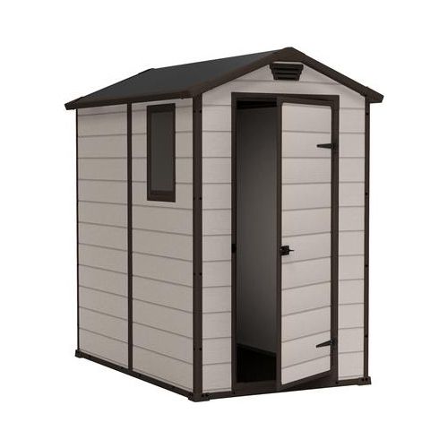 Casetta da Giardino Box Portattrezzi manor 4x6 in resina beige 130x192x198h robusta e funzionale
