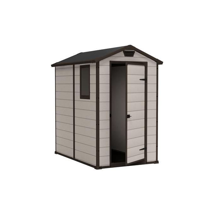 Keter Casetta da Giardino Manor 4x6 in Resina 130x192x198h Beige