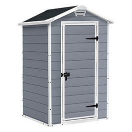 Casetta da Giardino Box Portattrezzi da esterno MANOR 4X3 in resina 128x94x196h grigio