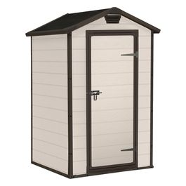 Casetta da Giardino Box Portattrezzi da esterno MANOR 4X3 in resina 128x94x196h beige