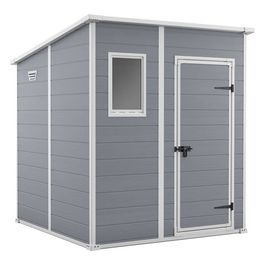 Casetta da Giardino Box Portattrezzi da esterno MANOR PENT 6X6 in resina 183,5x185x200,5h grigio