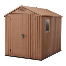 Casetta Da Giardino In Resina Darwin 6x8 Marrone 190x244x221
