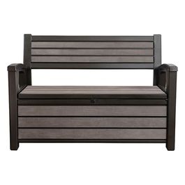 cassapanca hudson bench in resina 132,7x63,5x89,5h capacità 227 litri colore grafite