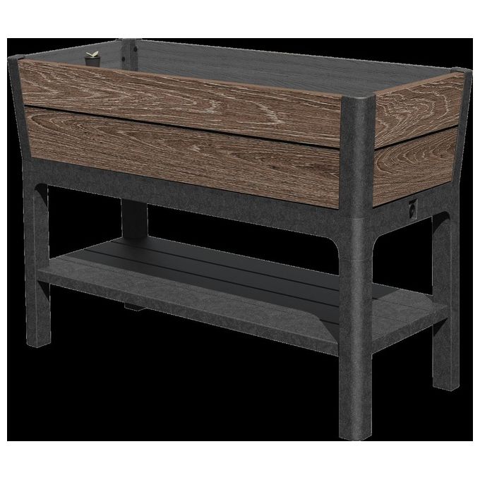Keter Deco Elevated Garden Bed - Orto rialzato rettangolare con 1 ripiano - Finitura Effetto Legno Signature - 113x48x79,5h
