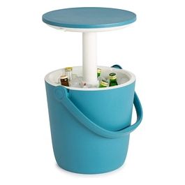 GO BAR Tavolino Portatile Portaghiaccio Ocean/White Cm. 38X38X37,5H 16 Lt 
