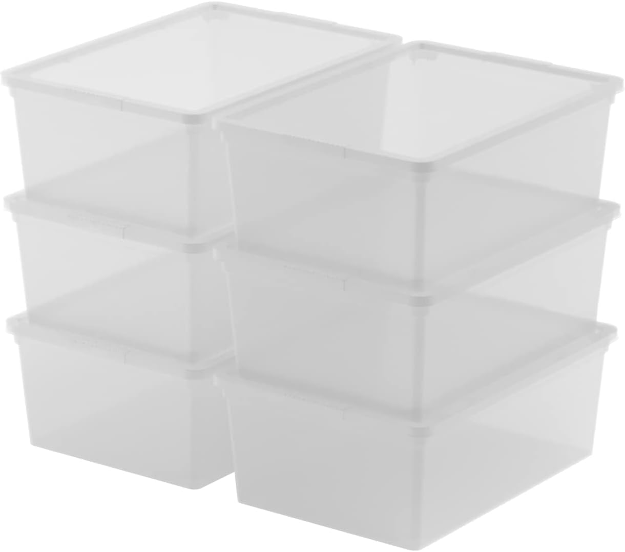 Keter Set di 6 Contenitori in Plastica con Coperchio C Box