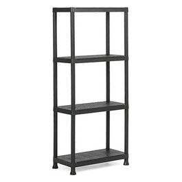 Scaffale Plus 60 4 Ripiani 135x60x30cm Nero per Armadi e Scaffali da Esterno di Qualità Resistente