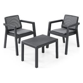 Set Mobili Da Giardino Emily Grafite         