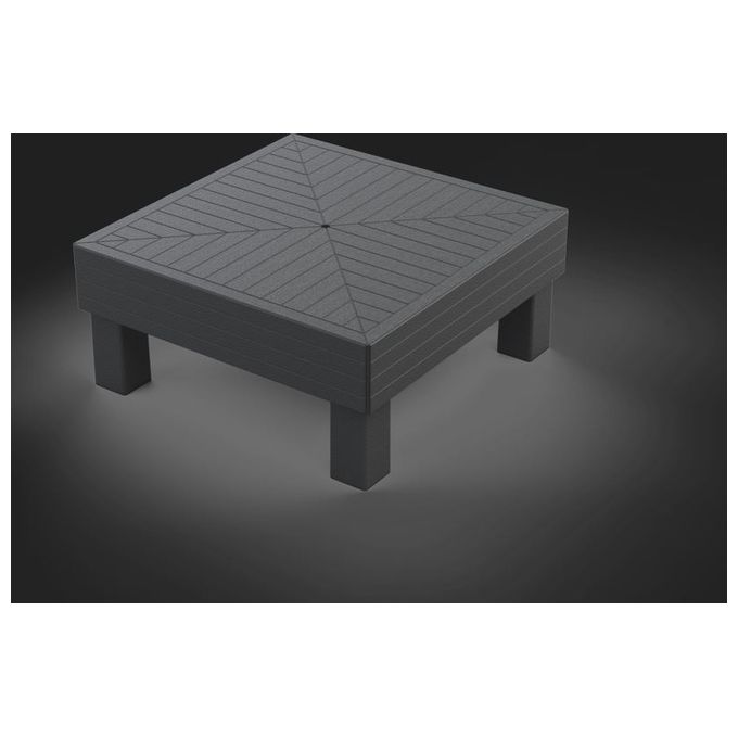 Keter Tavolino Elements 65X65X29H Rezolith 7 Mm Grafite