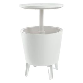 tavolino portaghiaccio COOL BAR in resina 49,5x84,5x49,5h - 30 LT bianco