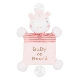 Kikka Boo Peluche Baby on Board Hippo Dreams Rosa