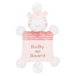 Kikka Boo Peluche Baby on Board Hippo Dreams Rosa