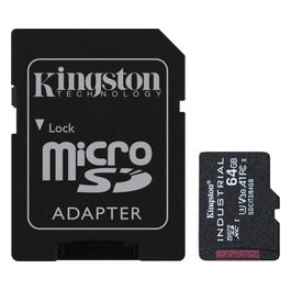 Kingston 64GB microSDHC Industrial C10 A1 pSLC Scheda  Adattatore SD