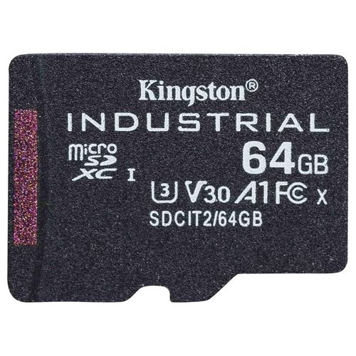 Kingston 64GB microSDHC Industrial C10 A1 pSLC - Scheda singola senza adattatore