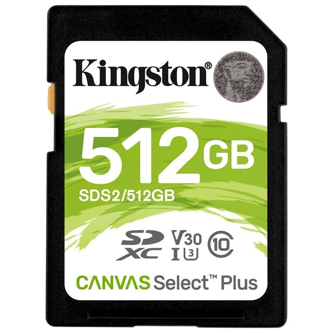 Kingston Canvas Select Plus Scheda di Memoria Micro SD - SDS2/512 GB, Class 10 UHS-I