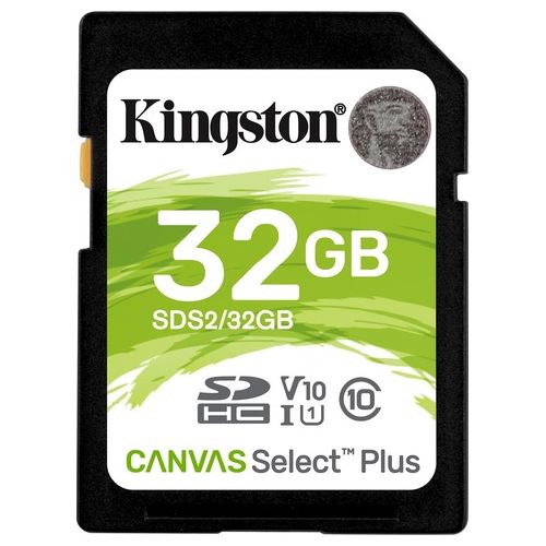 Kingston Canvas Select Plus Scheda di Memoria SD - SDS2/32 GB, Class 10 UHS-I
