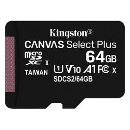 Kingston  Canvas Select Plus SDCS2/64GBSP Scheda microSD Classe 10, senza Adattatore SD, 64 GB