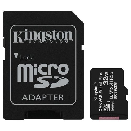 Kingston Canvas Select Plus SDCS2/32GB-2P1A Scheda microSD Classe 10, Multipack con 2 Schede, Adattatore SD Incluso, 32 GB