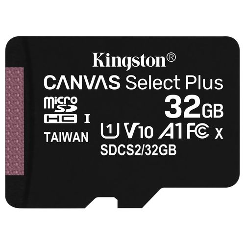 Kingston Canvas Select Plus SDCS2/32GBSP Scheda microSD Classe 10, senza Adattatore SD, 32 GB
