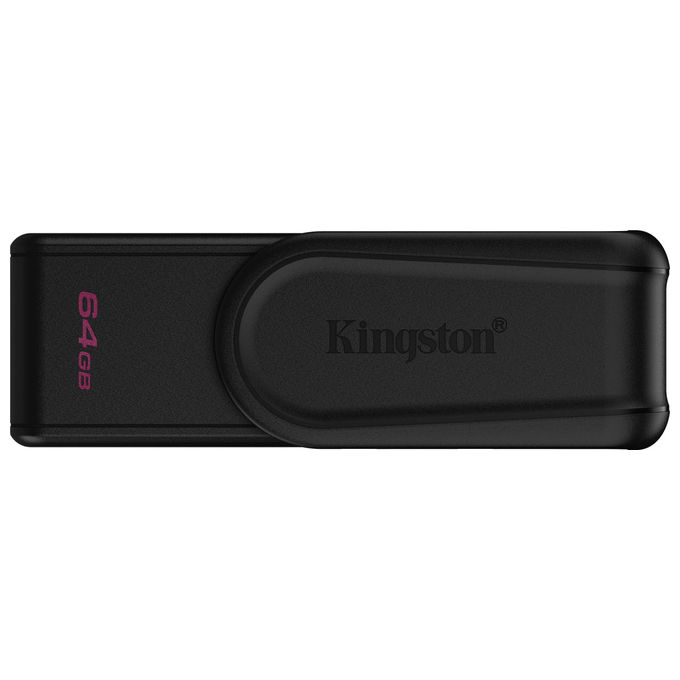 Kingston DataTraveler Exodia S 64GB Chiavetta USB 3.2 Girevole Nera Pendrive