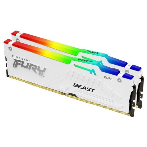 Kingston FURY Beast Bianco RGB EXPO 32Gb 6000MT/s DDR5 CL36 DIMM Kit da 2