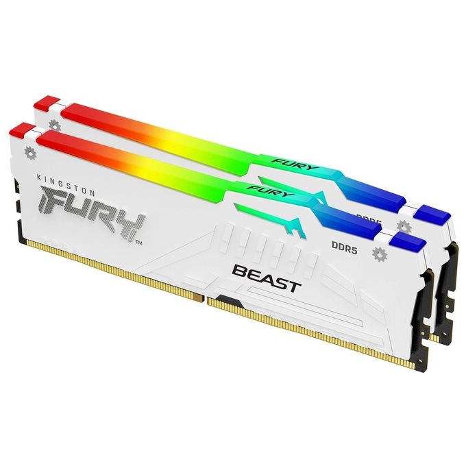 Kingston FURY Beast Bianco RGB EXPO 32Gb 6000MT-s DDR5 CL36 DIMM Kit da 2