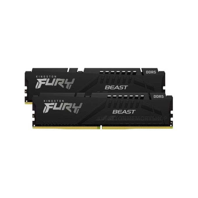 Kingston FURY Beast Black EXPO DDR5 64Gb 2x32Gb 6000MT/s DDR5 CL36 DIMM Memoria Gaming per Computer Fissi Kit da 2