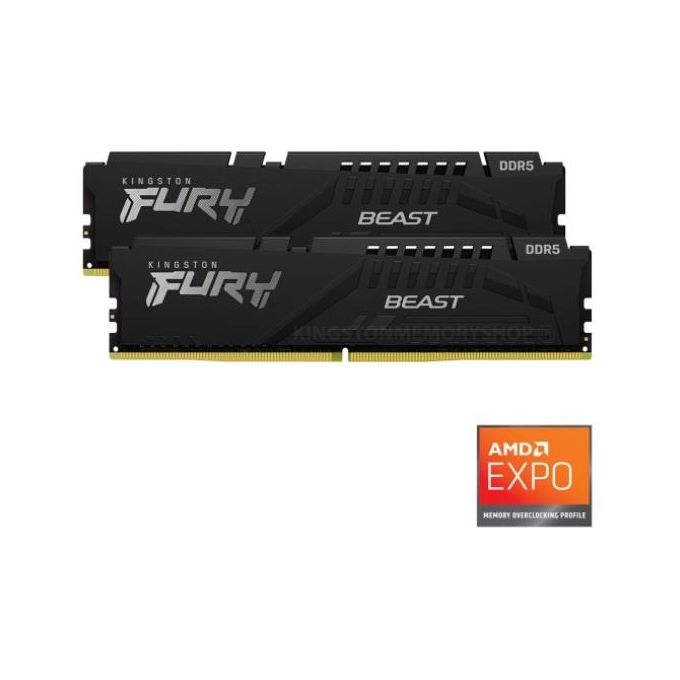 Kingston FURY Beast DDR5 16Gb 5600MT/s DDR5 CL36 DIMM Memoria Gaming per Computer Fissi Kit da 2