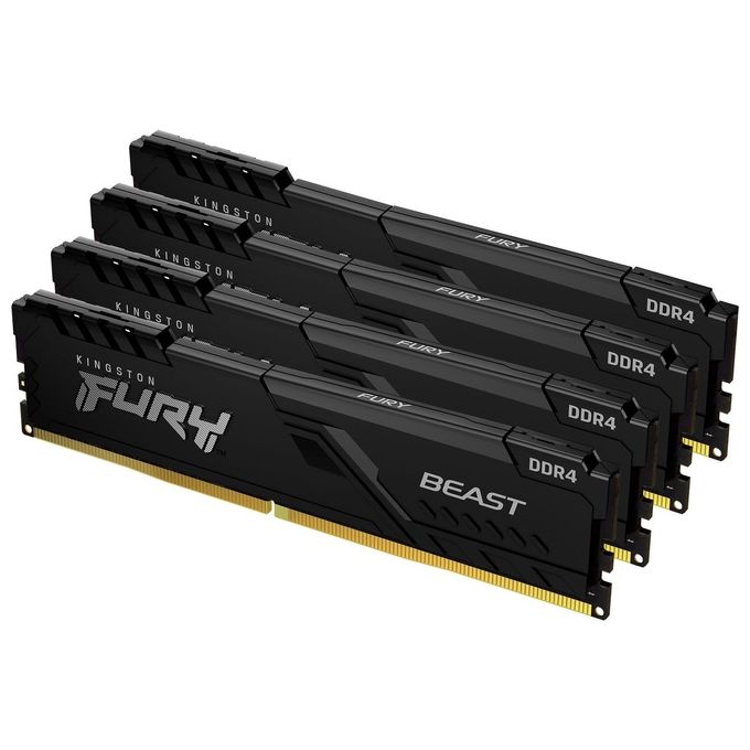 Kingston FURY Beast Memoria Ram 128GB 3200MHz DDR4 CL16 DIMM (Kit of 4) Black