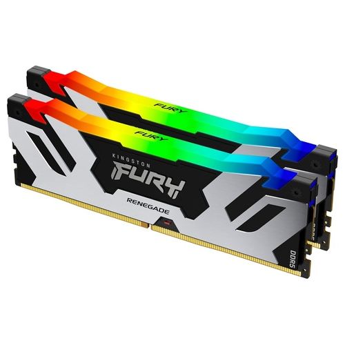 Kingston Fury Renegade DDR5 RGB 32Gb 6400MT/s DDR5 CL32 DIMM Memoria Gaming per Computer Fissi Kit da 2