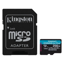 Kingston microSDXC 256GB Canvas Go Plus Gen4 A2 U3 V30 Scheda di Memoria