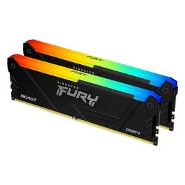 Kingston FURY Beast RGB 32GB 3200MT/s DDR4 CL16 DIMM (Kit da 4) Memorie per Desktop KF432C16BB2AK2/32 32GB Kit da 4 3200MT/s 16Gbit