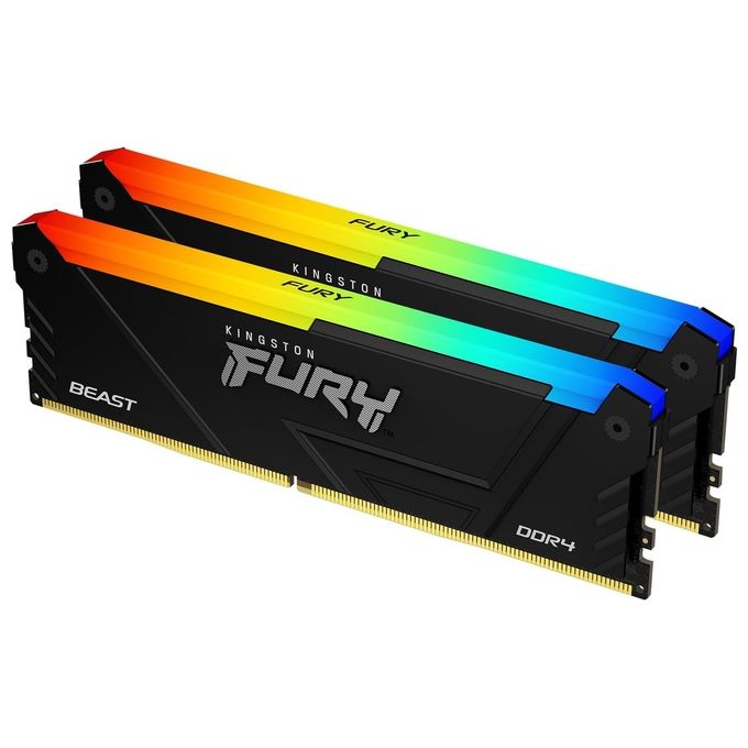 Kingston Technology FURY Beast RGB Memoria Ram 32Gb 2x16Gb DDR4 3200 MHz