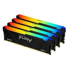 Kingston Technology FURY Memoria Ram 32Gb 2666MT/s DDR4 CL16 DIMM Kit da 4 Beast RGB