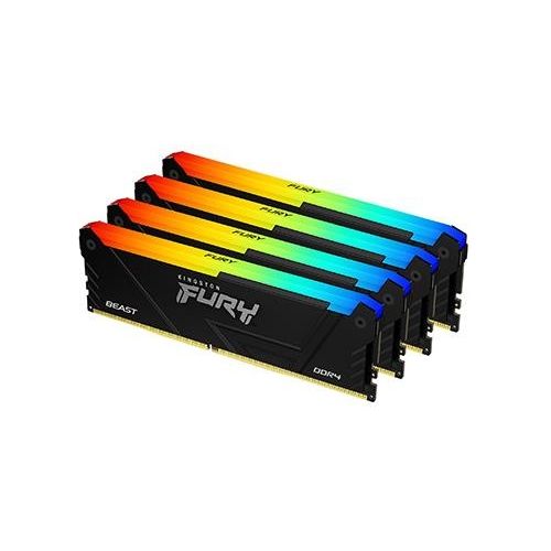 Kingston Technology FURY Memoria Ram 32Gb 2666MT/s DDR4 CL16 DIMM Kit da 4 Beast RGB