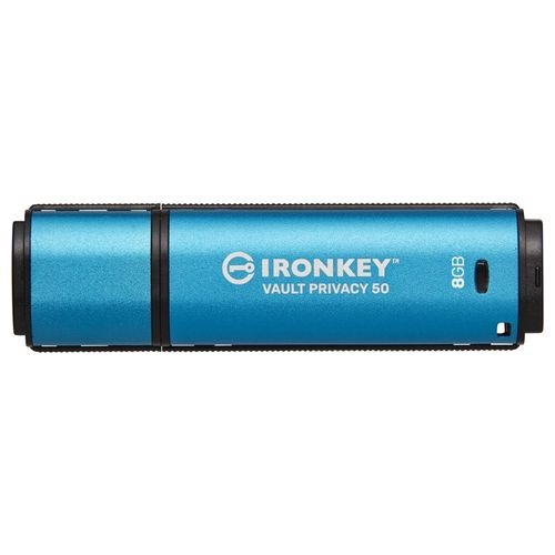 Kingston Technology IronKey Vault Privacy 50 Unita' Flash USB 8 GB USB tipo A 3.2 Gen 1 Blu