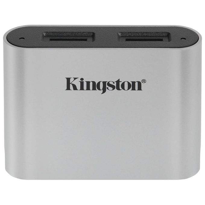 Kingston Technology Workflow MicroSD Reader Lettore di Schede Usb 3.2 Gen 1 Type-C Nero/Argento