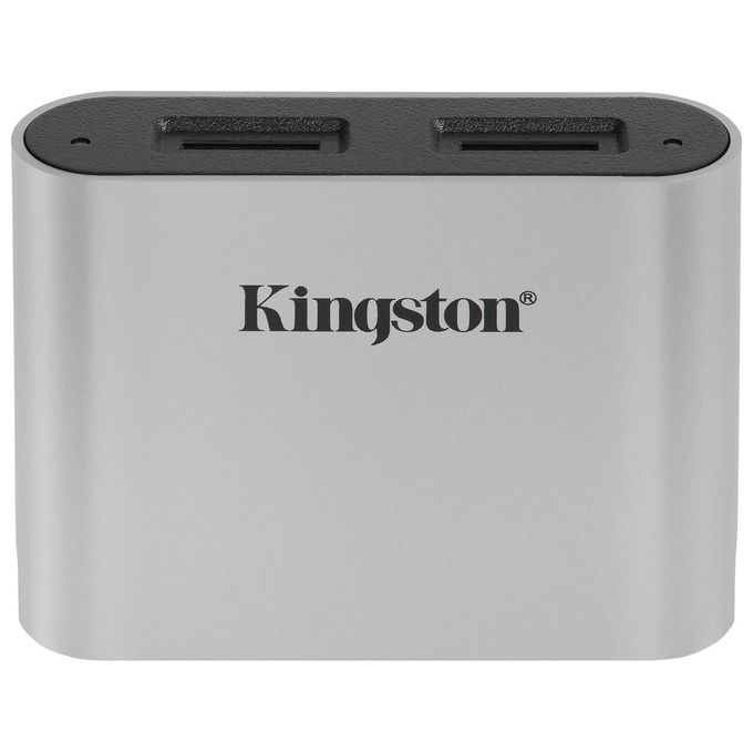 Kingston Technology Workflow MicroSD Reader Lettore di Schede Usb 3.2 Gen 1 Type-C Nero-Argento