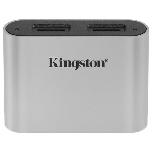 Kingston Technology Workflow MicroSD Reader Lettore di Schede Usb 3.2 Gen 1 Type-C Nero/Argento