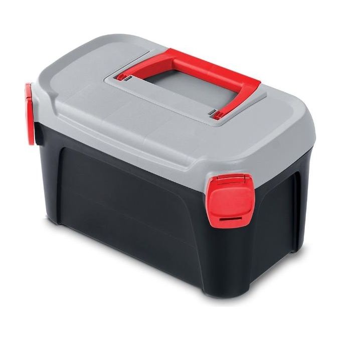 Cassetta porta attrezzi valigia porta utensili in plastica con cerniere in  metallo 41,3x21,2x18,6 cm