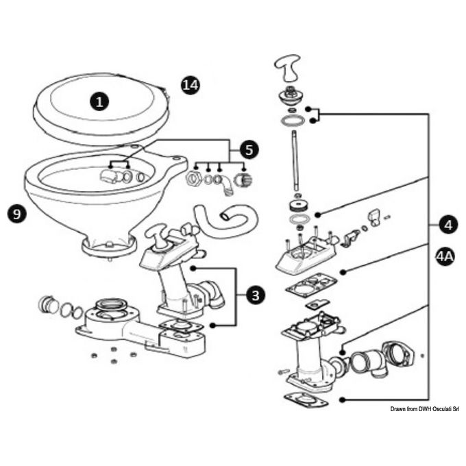 Image of Kit Cerniere Asse Wc Legno Osculati